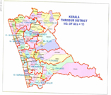 Map containing lac of THRISSUR district