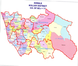 Map containing lac of KOLLAM district